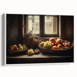 Rustic Fruit Basket - Vintage-Inspired Kitchen Wall Art