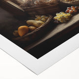 Rustic Fruit Basket - Vintage-Inspired Kitchen Wall Art