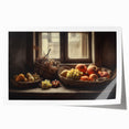 Rustic Fruit Basket - Vintage-Inspired Kitchen Wall Art