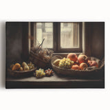 Rustic Fruit Basket - Vintage-Inspired Kitchen Wall Art