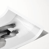 Playful Elephant Bathroom Wall Art - Minimalist Black and White Decor