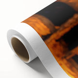 Art deco poster of an Ethiopian landscape in earthy tones on rolled canvas, ideal for nursery wall art.