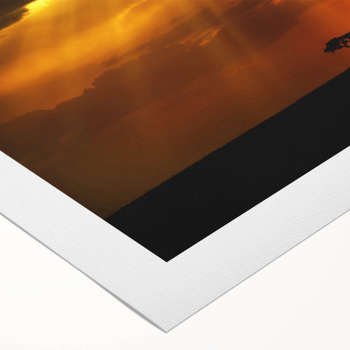 Art deco poster of a Kenyan landscape on rolled canvas, with earthy tones, ideal for dining room wall art.
