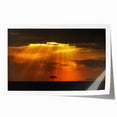 Extra large rolled print of a Kenyan landscape with vibrant sunset hues, ideal for art wall dining room decor.