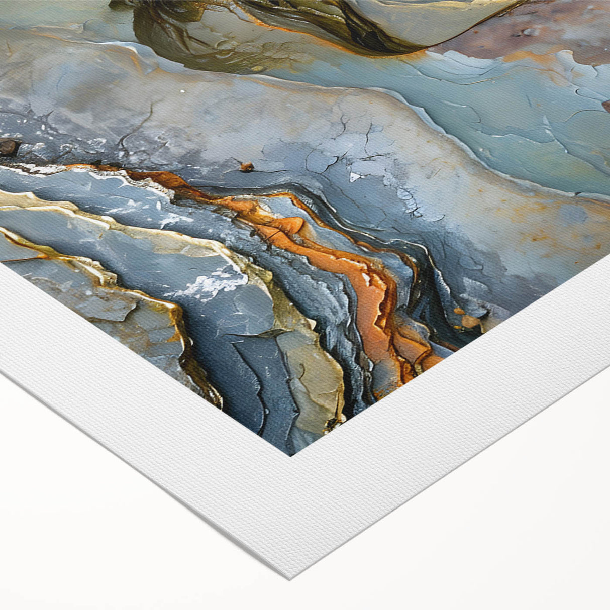 Art deco poster of a vibrant Mauritius landscape on rolled canvas, suitable for dining room wall art.
