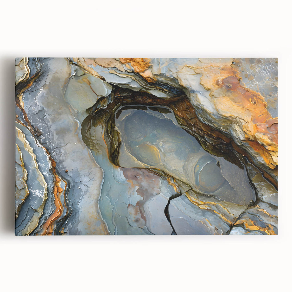 Black and white photo of Mauritian landscape on large stretched canvas, suitable for kitchen wall art.