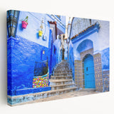 Large canvas print featuring a Moroccan landscape in earth tones, suitable for kitchen wall art.