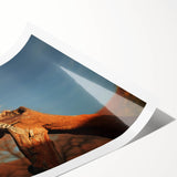 Extra large wall art featuring a line art design of flowers in black and white, rolled print format.