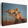 Large canvas print of an African savannah scene with warm earth tones, ideal for kitchen wall art.
