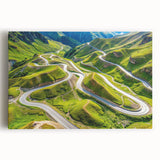 Black and white large art print of a scenic Georgian landscape on stretched canvas, suitable for kitchen wall art.