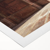 Art deco poster featuring a vibrant Indian landscape on rolled canvas, suitable for dining room decor.