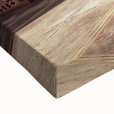 Large art depicting a black and white landscape painting of an Indian scenery on stretched canvas.