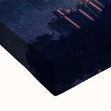 Black and white landscape art painting of a serene Korean scenery on large stretched canvas, suitable for bedroom wall decor.