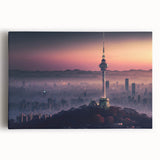 Large black and white canvas print of Asian scenery, ideal for kitchen wall art.