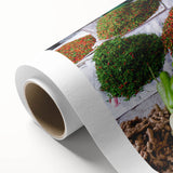 Art deco poster of a serene Laos landscape in soft pastel shades on rolled canvas, ideal for nursery wall art.