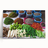 Black and white photograph of a Laos scenery on a large stretched canvas, ideal for kitchen wall art or bedroom ambiance.