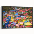 Black and white landscape art of a Philippine rural scene on framed canvas, suitable for bedroom decor.