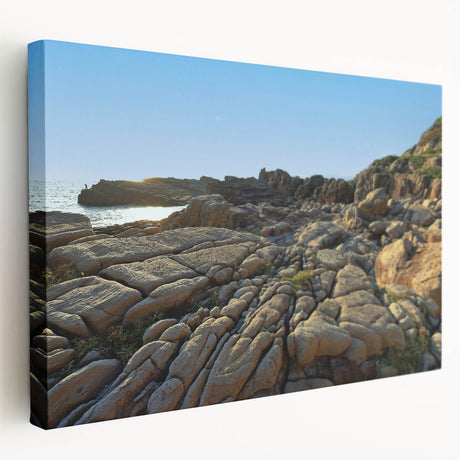 Large canvas print of a serene Taiwanese landscape in muted green and blue tones, suitable for kitchen wall art.