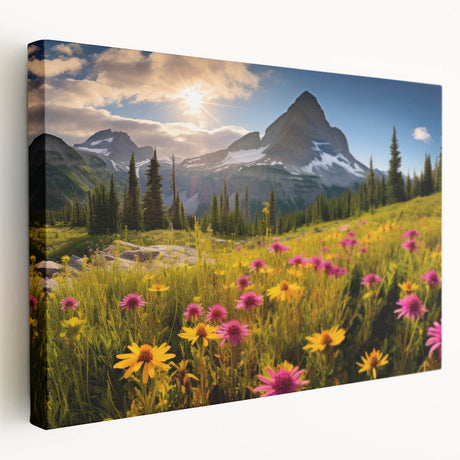 Landscape painting of Alberta, Canada on stretched canvas, featuring muted earth tones, ideal for kitchen wall art.