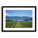 Extra large textured abstract art print of a colorful British Columbia scenery on a framed canvas.