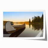 Extra large wall art featuring a serene Quebec landscape on rolled print, with soft floral hues, ideal for dining room decor.