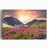 Large black and white photo of Yukon scenery on stretched canvas, suitable as kitchen art.