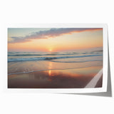 Extra large rolled print of a Caribbean landscape featuring vibrant blue and green tones, ideal for art wall dining room.