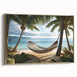 Framed canvas wall art depicting a vintage-style Puerto Rican landscape in muted gold and black tones.