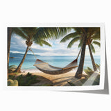 Extra large rolled print of a Puerto Rican scenery with vibrant floral elements, ideal for dining room wall art.