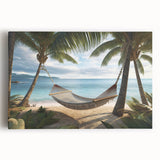 Black and white stretched canvas featuring a serene Puerto Rican landscape, ideal for kitchen wall art.
