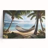 Large black and white stretched canvas of Caribbean scenery, ideal for kitchen wall art.
