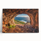 Large black and white canvas print of a European scenery, ideal for kitchen wall art.