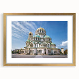 Abstract art print of a European landscape in muted earth tones on a framed canvas, suitable for dining room decor.