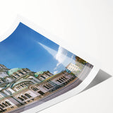 Extra large wall art featuring line art flowers in soft gray tones on rolled canvas, suitable for large living room decor.