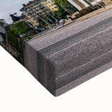 Large art of a black and white Bulgarian landscape on stretched canvas, ideal for bedroom wall decor.