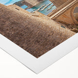 Art deco poster featuring a scenic view of a Croatian landscape on rolled canvas, suitable for dining room wall art.