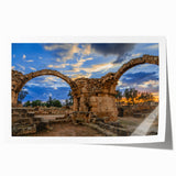 Extra large rolled print featuring a scenic European landscape with vibrant green and blue tones.