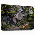 Acrylic print of a Czech Republic landscape, featuring muted earth tones, ideal for dining room decor.