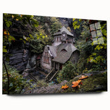 Acrylic print of a Czech Republic landscape in soft earth tones, suitable for bedroom or dining room decor.