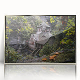 Large acrylic print of a Czech Republic landscape, featuring mid-century modernist style and soft pastel colors.