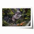 Extra large rolled print of a Czech Republic landscape with floral elements, ideal for art wall dining room.