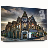 Acrylic print of a serene Cumbria landscape in soft green and blue tones, ideal for bedroom or dining room art.