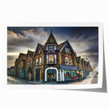 Rolled print of Cumbria, England scenery with lush green fields and distant hills, ideal for art wall dining room.