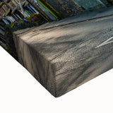 Large art featuring a black and white landscape painting of Cumbria on stretched canvas, suitable for bedroom wall decor.