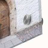 Large abstract wall art depicting a European Estonian scenery in muted earth tones on acrylic glass.