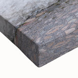 Black and white landscape art painting of a European scenery on a large stretched canvas, ideal for bedroom wall art.