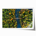 Rolled print of a serene Finnish landscape with lush greenery and a calm lake, ideal for art wall dining room.