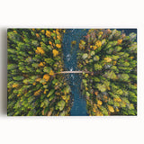 Black and white photograph of a serene Finnish landscape on stretched canvas, ideal for kitchen wall art.