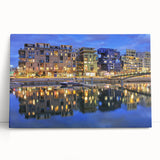 Black and white photo of Lyon on stretched canvas, ideal for kitchen wall art.