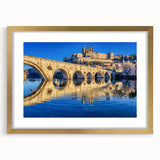 Abstract art print depicting the Provence scenery in muted earth tones on a framed canvas, ideal for dining room decor.